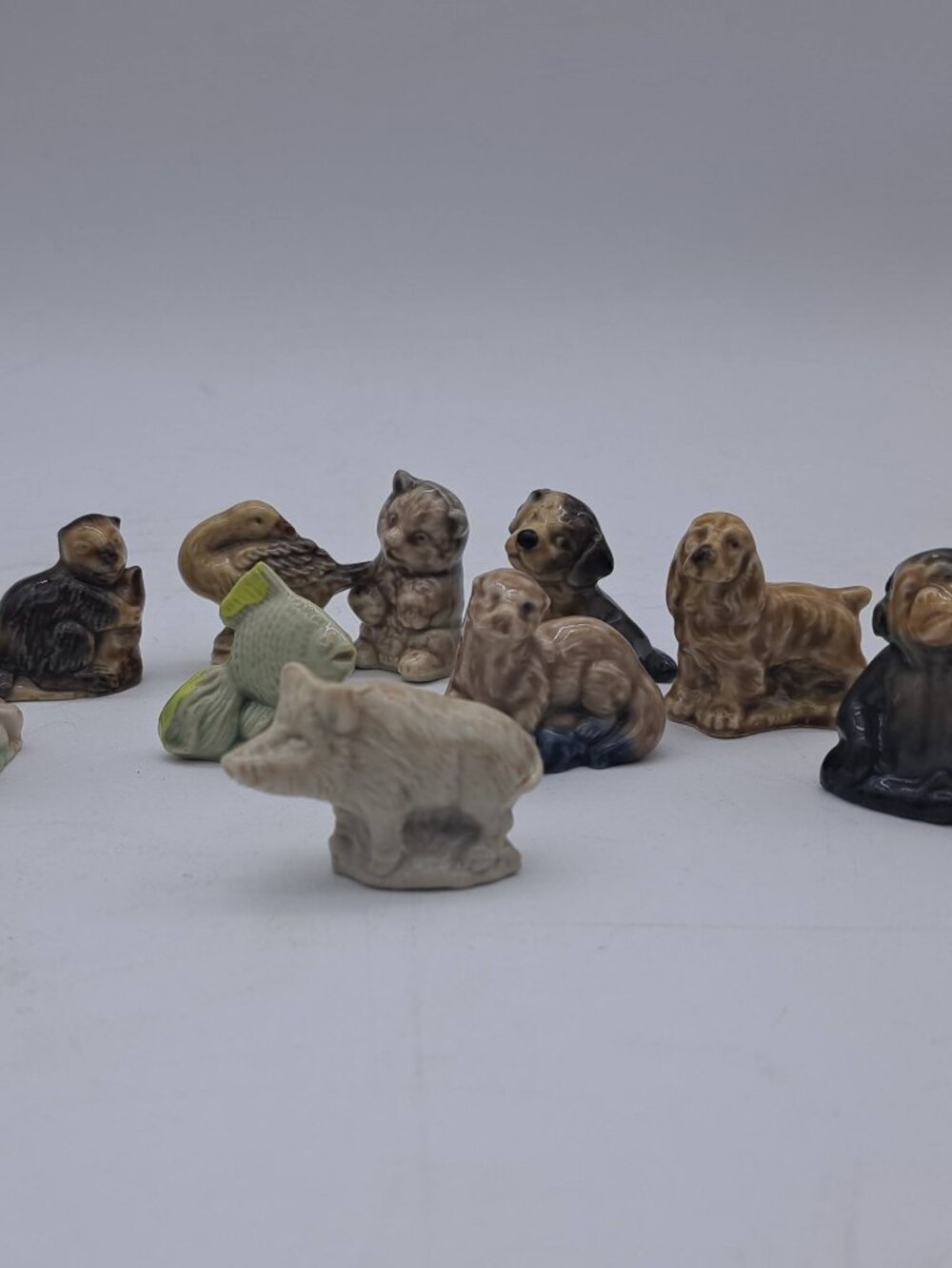 Set of 10 Wade Whimsies Animal Figurines Includes Boar